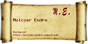 Molczer Endre névjegykártya